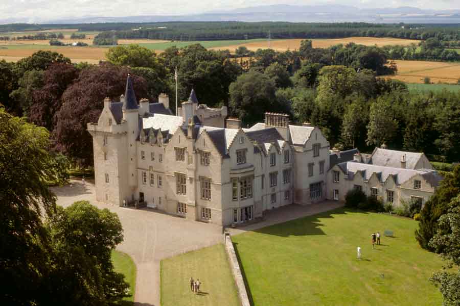 brodie castle aerial shot